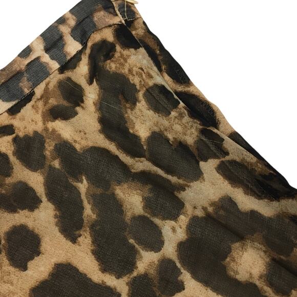 Tobi Modern Day Skirt Leopard Animal Print A-Line Midi Brown Black Women's Small - Picture 8 of 11
